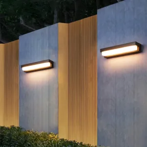 Solar LED  Outdoor  Lights Garden Balcony Waterproof Decor Solar Powered Lamp Porch Stairs Energy-saving Three-color Wall Light