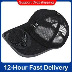 Solar Fan Hat Baseball Hat Fan Hat Breathable Beach Hat with Cooling Fan UV Protection Solar Powered Hats for Men & Women