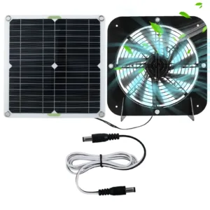 Solar Panel Fan Kit 13.5in 100W Waterproof Solar Powered Exhaust Fan 3000rpm Auto Adjustable Cooling Chicken Coop Solar Fan