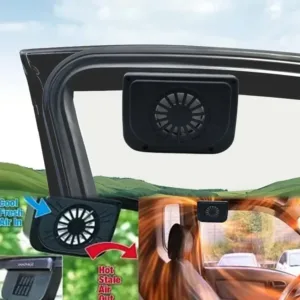Solar-Powered Car Ventilation Fan Eliminates Odors Smoke and Air Pollution on the Go Enjoying Fresh Air and Smoke Purification