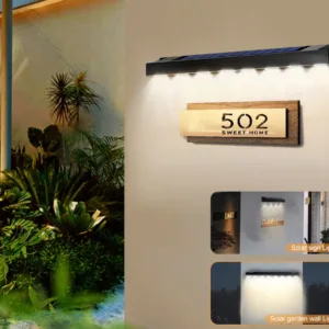 Outdoor LED Solar Wall Sign Light Garden Landscape Light 4/6/8 LED Waterproof Bright Solar Address Lights Waterproof Yard Street