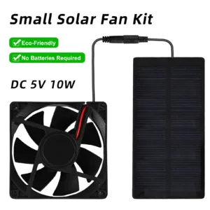 Solar Powered Fan for Outdoor Campin Small Solar Fan with Solar Panel Fan Kit 3000 RPM IP65 Waterproof - Versatile for Homes RVs