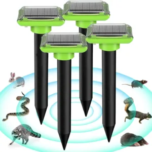 Solar Powered Outdoor IP66 Waterproof Rodent And Snake Repeller for Garden Vegetable Patch Lawn Courtyard