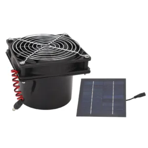 Solar Fan Solar Exhaust Fan Efficient Heat Dissipation Ventilation 50W Solar Panel Fan Kit 5‑12V Solar Powered Mini Ventilator